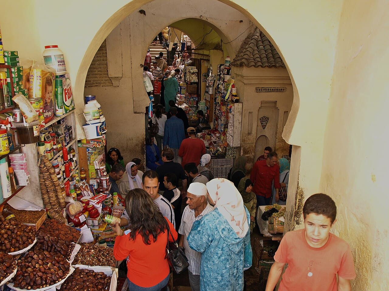 A coppersmith's souk in Fez