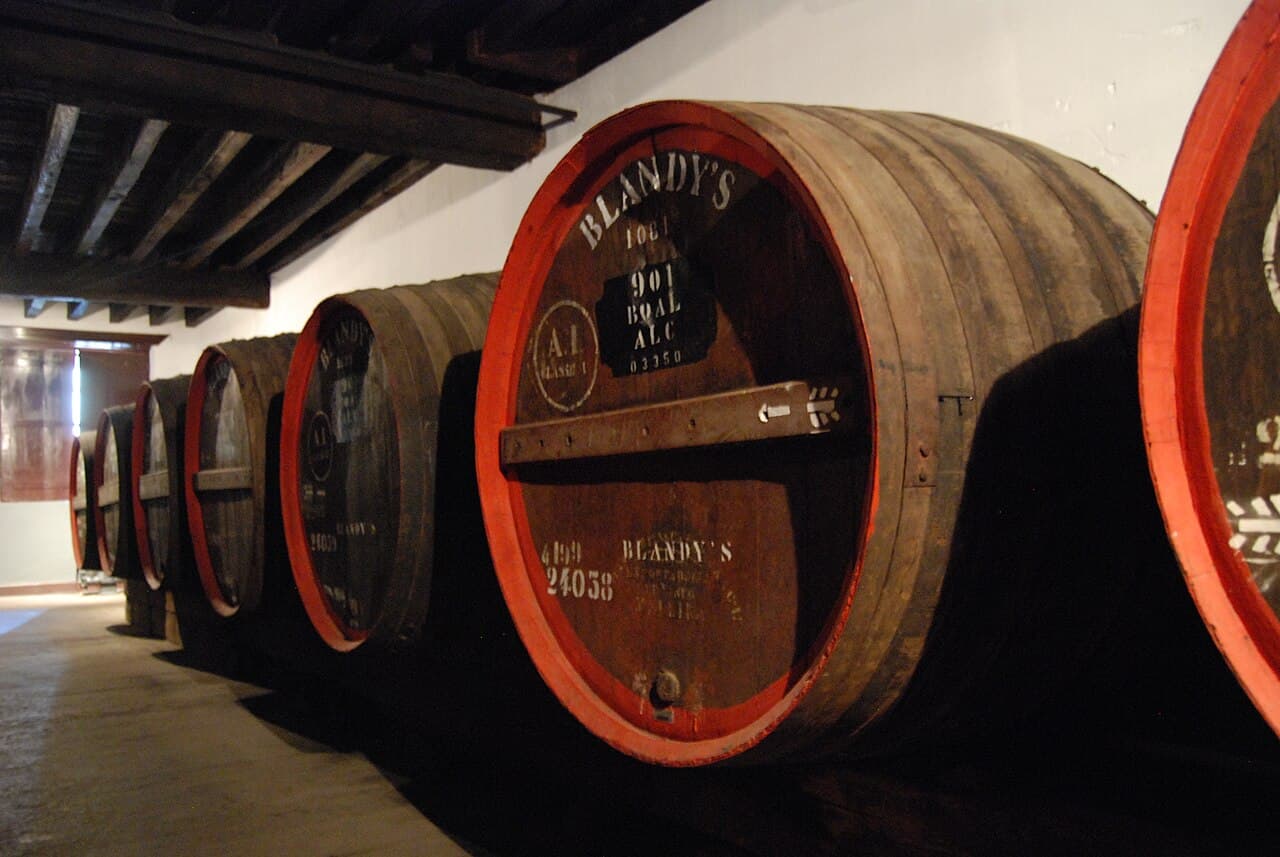 Madeira wine barrels at a Funchal lodge