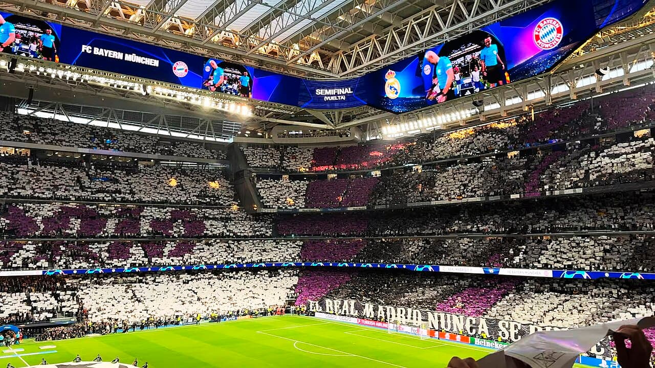 The Santiago Bernabéu stadium, home of Real Madrid