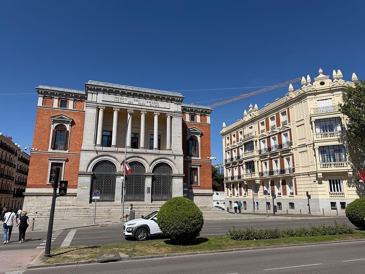 The neoclassical facade of the Prado Museum in Madrid