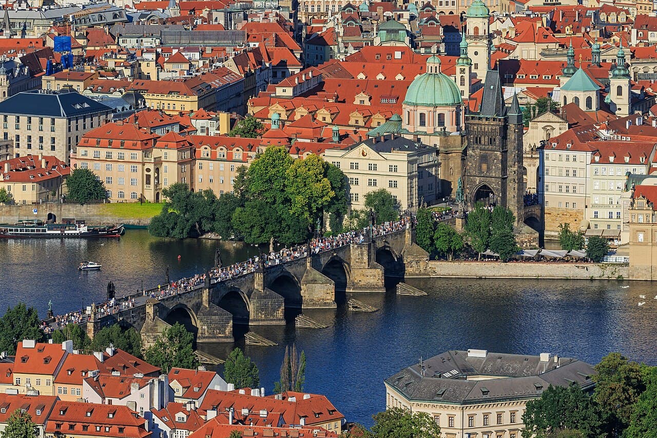 Charles Bridge and Prague Castle over the Vltava