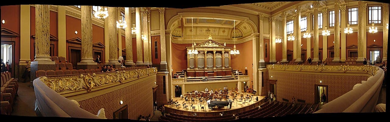 A baroque concert hall in Prague