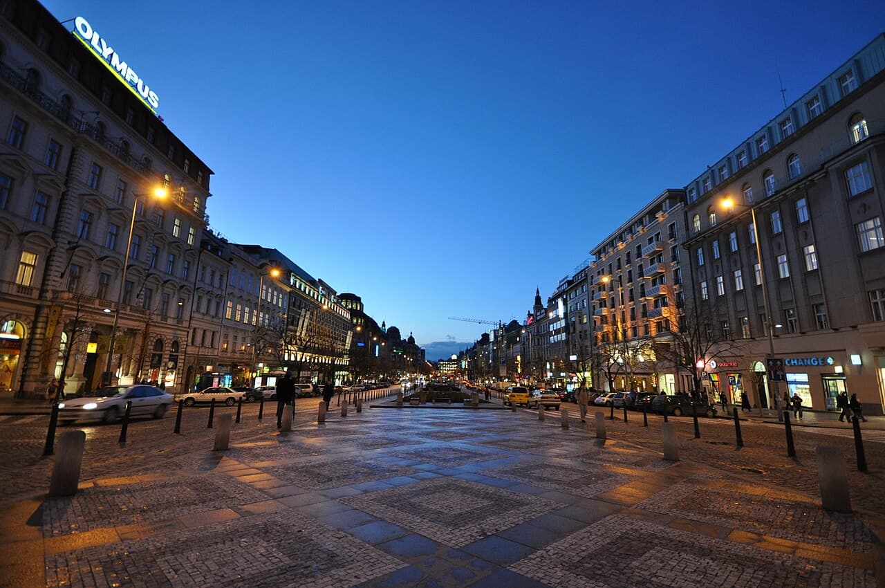 Wenceslas Square and the National Museum, Prague