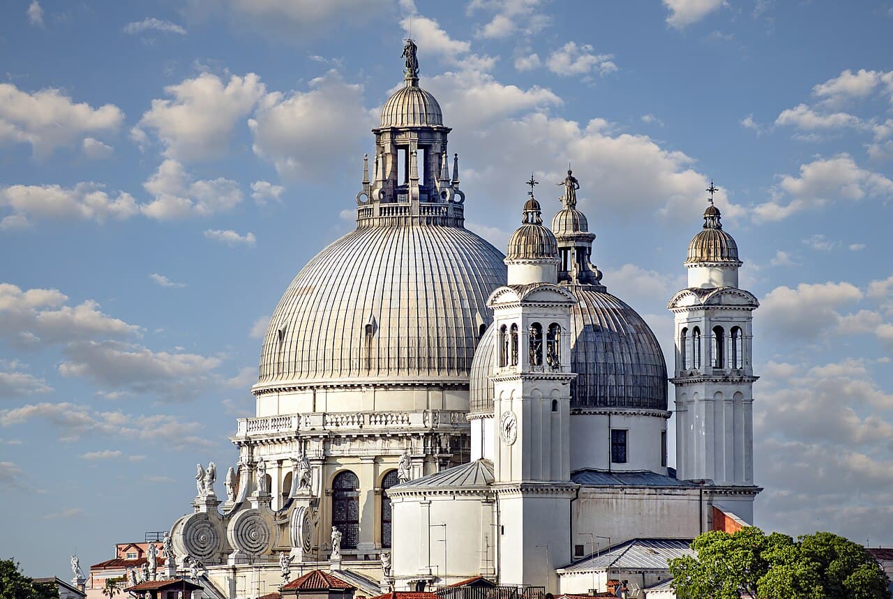 The domed basilica of Santa Maria della Salute, Venice